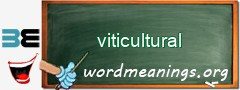 WordMeaning blackboard for viticultural